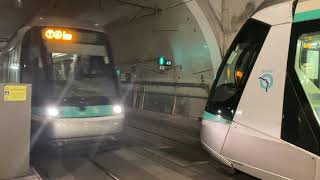 Tramway T6 RATP  Arrivée dun Translorh STEH6 à Viroflay Rive Gauche [upl. by Landan]