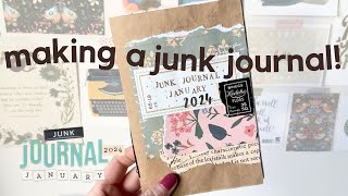 Making my journal for Junk Journal January amp tips for daily prompt challenges 🌟 [upl. by Rodney]