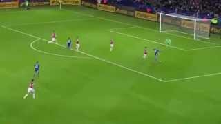 Jamie Vardy record breaking goal  Leicester City 11 Man Utd English Commentary [upl. by Siramad]