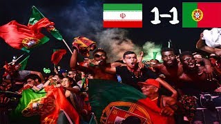 Portugal Fans React To Quaresma Goal Against Iran  Iran 🇮🇷1  1 Portugal 🇵🇹 [upl. by Saeger]