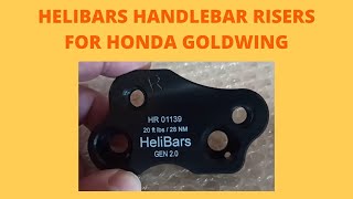 HELIBAR HANDLEBAR RISERS FOR GOLDWING [upl. by Wakerly]