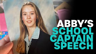 Abbys School Captain Speech  B105 [upl. by Koeninger147]