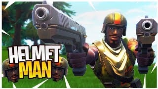 The Adventures of HELMET MAN in Random Squads  PS4 Pro Fortnite Random Squads Gameplay [upl. by Kaden]