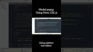 Modal Popup box using HTML CSS and JS youtubeshorts coding [upl. by Stephen975]