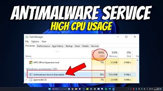 2024 UPDATED How To Fix Antimalware Service High CPU Memory Usage [upl. by Epotimet]