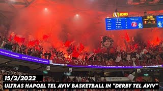 ULTRAS HAPOEL TEL AVIV BASKETBALL IN quotDERBY TEL AVIVquot 1522022 [upl. by Reddin]