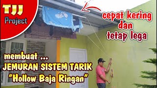 Membuat jemuran hollow baja ringan sistem tarik [upl. by Sucul]