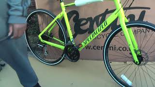 2021 Specialized Sirrus 20 Hybrid Bike Hyper Green unboxing [upl. by Lias]