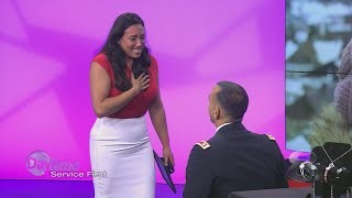 Daytime cohost gets surprise proposal [upl. by Bullard]