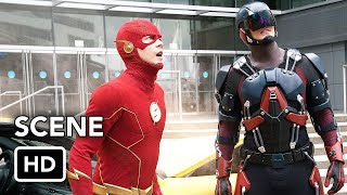 The Flash 8x01 quotFlash and Atom vs Desperoquot Scene HD Crossover Event [upl. by Ahsenrac]