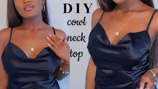 Very Easy amp Simple Way of Cowl neck pattern making  with Folded Neck Facing [upl. by Adnalahs]