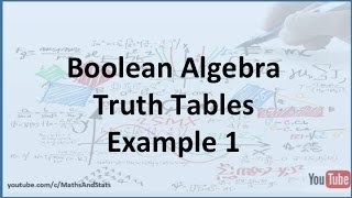 Boolean Expression Represented as a Truth Table Example 1 [upl. by Zawde]