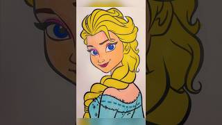 Coloring elsa  Frozen  Disney Princess  coloring page [upl. by Adnertal]