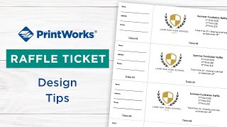 PrintWorks Raffle Ticket Design Tips [upl. by Taryn]