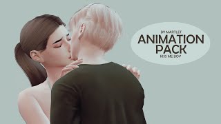 Sims 4 Animations Download  Exclusive pack 3 Kiss Animations [upl. by Elocaj739]