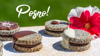 STARINSKE POSNE VANILICE SA MAKOM I COKOLADOM POPPY SEED COOKIE WITH CHOCOLATE CREAM [upl. by Noseaj856]