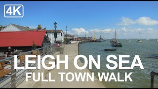 4K LEIGH ON SEA Southend Essex  Old Town High Street Pubs and Restaurants [upl. by Oivatco]