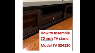 Review on how to assemble TV stand model TV834280 made by Baxton Studios [upl. by Aratnahs747]