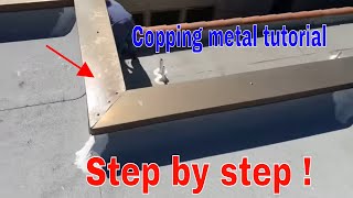 Installing Copping metal flashing step by step Video [upl. by Pronty464]