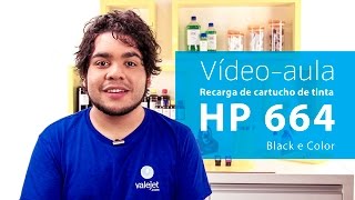 Vídeo Aula  Recarga Cartucho de Tinta HP 664 [upl. by Allit]