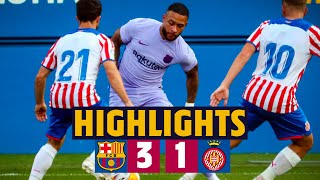 HIGHLIGHTS  Barça 31 Girona MEMPHIS DEBUT FOR BARÇA 🦁 [upl. by Phebe]