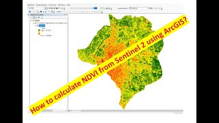 How to calculate NDVI from Sentinel 2 using ArcGIS [upl. by Ahsiem]