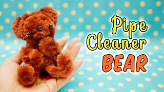 DIY Pipe Cleaner BEAR  Craft Kit from Daiso Tutorial [upl. by Analem763]