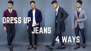 4 Ways to Dress Up Jeans Fall Inspired Looks [upl. by Caritta]