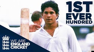 Sachin Tendulkars First EVER hundred At 17 Years Old  England v India 1990  Highlights [upl. by Archambault]