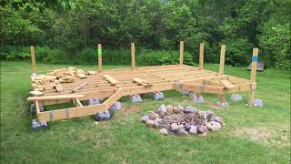 How I Built My Floating Deck on Uneven Ground [upl. by Aimar187]