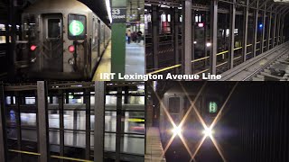 IRT Lexington Avenue Line Lcl 6 amp Exp 4 5 Trains at 33 St R62A R142 R142A  NYC Subway [upl. by Ankney]