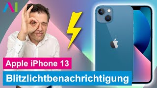 Apple iPhone 13  Blitzlichtbenachrichtigung aktivieren •  • 📱1️⃣3️⃣ • ⚡️ • [upl. by Gherlein]