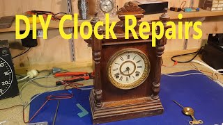 How to fix an antique mantel clock Service amp lubricating an overwound movement DIY Ansonia repairs [upl. by Siol873]