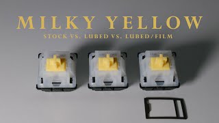 Unlubed vs Lubed vs Lubed amp Film Gateron Milky Yellow Sound Test [upl. by Anahsahs931]