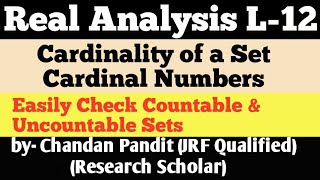 Cardinality of a Set  Cardinal Number Countable Set Real Analysis Maths world [upl. by Ardath163]