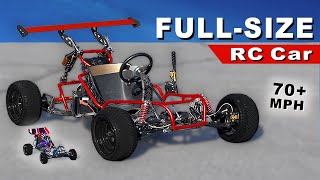 Insane 70mph FullSize RC Car  Official Test and Review Electric GoKart [upl. by Atiugal]