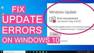 How To Fix All Windows 10 Update Errors  Fix Error Encountered [upl. by Llertak]