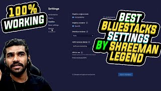 Bluestacks 5 Settings for Low end PC by Shreeman Legend  Play Bgmi in PC  100 Working [upl. by Aicilet67]