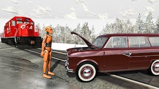 Train Accidents 8  BeamNG DRIVE  SmashChan [upl. by Lugo]