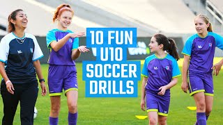 10 Best U10 Soccer Drills  Fun Soccer Drills for Kids [upl. by Aifas]