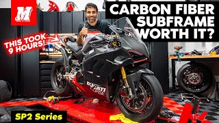 Full Carbon Fiber Subframe on our Ducati Panigale V4 SP2  SP2 Series Part 15 [upl. by Nava]