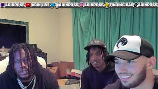 Adin Ross Freestyles With Zias amp B Lou and Gets Banned Live On Twitch Crazy [upl. by Ayvid521]