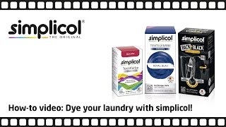 Howto video Dye your laundry with simplicol [upl. by Christina]