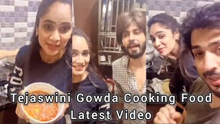 Tejaswini Gowda Cooking Food Latest Video  Amardeep Chowdary [upl. by Galatia]