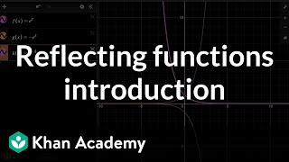 Reflecting functions introduction  Transformations of functions  Algebra 2  Khan Academy [upl. by Bow]