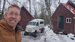 Rebuilding OffGrid Cabin amp Digging Well at Alaskan Homestead [upl. by Blakeley]