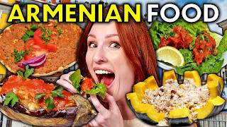 Americans Try Armenian Food For The First Time Lahmajun Cig Kofte Harissa  People vs Food [upl. by Anallise]