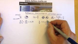 Dalles matte  Bråk decimalform och blandad form [upl. by Tnomel]