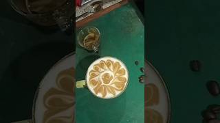 New way to make Cappuccino Coffee  new Cappuccino art  song shorts youtube support [upl. by Yelehsa]