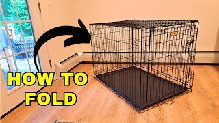 How to Fold a Metal Dog Crate [upl. by Gunnar725]